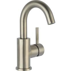 Saqu Shine wastafelkraan draaibaar geborsteld staal pvd-coating Saqu Shine wastafelkraan draaibaar geborsteld staal pvd-coating