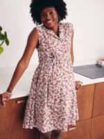 Mouwloze jurk met korte mouwen voor zwangerschap en borstvoeding rozen - thumbnail