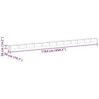 Verhoogde plantenbak 1164 x 50 x 36 cm Gegalvaniseerd staal - thumbnail