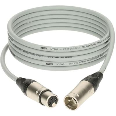 Klotz M1K6FM microfoonkabel M1 3p XLR F/M grijs 2 meter Klotz M1K6FM microfoonkabel M1 3p XLR F/M grijs 2 meter