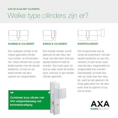 AXA AXA Security SKG** dubbele veiligheidscilinder 30-30 mm - vernikkeld