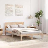 Bedframe Bruin 135 x 190 cm Massief grenenhout - thumbnail