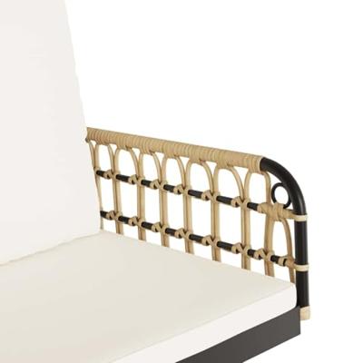 Schommelstoel met kussens 63x58x39 cm poly rattan en staal Schommelstoel met kussens 63x58x39 cm poly rattan en staal