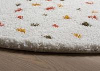 Boho&me Rond hoogpolig vloerkleed stippen Artisan - wit|multi - 280 cm - thumbnail