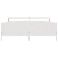 Bedframe zonder matras massief grenenhout wit 180x200 cm - thumbnail