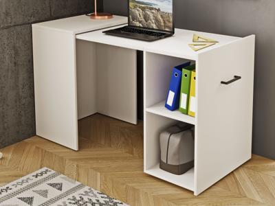 Uitschuifbaar bureau SMOLTY wit Uitschuifbaar bureau SMOLTY wit