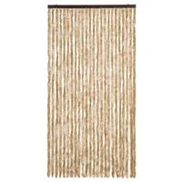 VidaXL Vliegengordijn 100x230 cm chenille beige - thumbnail