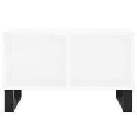 Salontafel 60x50x36,5 cm bewerkt hout wit - thumbnail