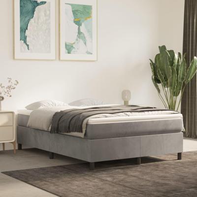 Bedframe zonder matras 140x200 cm fluweel lichtgrijs