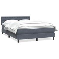 Boxspring met matras fluweel donkergrijs 140x210 cm - thumbnail