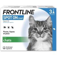FRONTLINE 3 SPOT ON Cat Antiparasitaire Pipetten - Vlooien, teken, luizen - thumbnail
