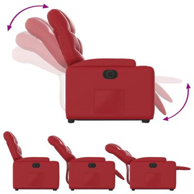 Sta-op-stoel kunstleer rood
