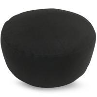 Green Tree Meditatiekussen Katoen Rond Zwart - 36 x 15 cm - thumbnail