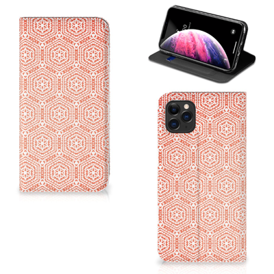 Apple iPhone 11 Pro Max | Hoesje met Magneet | Pattern Orange
