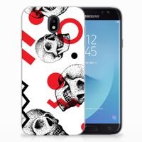 Silicone Back Case Samsung Galaxy J7 2017 | J7 Pro Skull Red - thumbnail