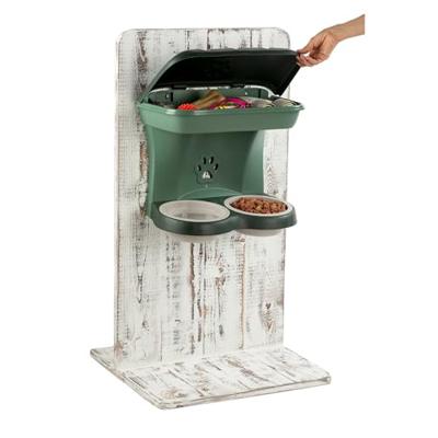 Bama pet hondenvoederbak 48x27x42 cm groen - thumbnail