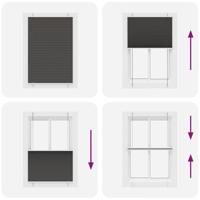 Pliss rolgordijn 85x150 cm stofbreedte 84,4 cm polyester zwart - thumbnail