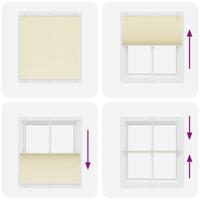 Pliss rolgordijn 115x150cm stofbreedte 114,4cm polyester crme - thumbnail