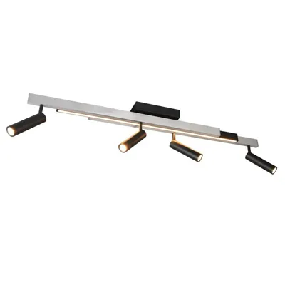 Trio Leuchten Plafondlamp Zeno 4 lichts L 85 - 133 cm aluminium Trio Leuchten Plafondlamp Zeno 4 lichts L 85 - 133 cm aluminium