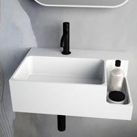 Fontein Ideavit Soliddual 1.0 50x36x15.5 cm Solid Surface Met Opbergruimte Rechts Mat Wit - thumbnail