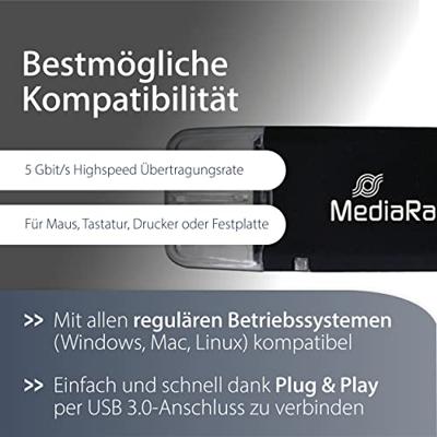 MediaRange MRCS507 geheugenkaartlezer Intern USB 3.0 Zwart