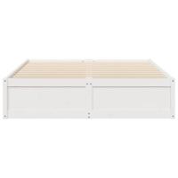 Bedframe zonder matras massief grenenhout wit 140x190 cm - thumbnail