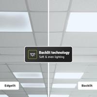 LED Paneel - 62x62 cm - 36 Watt - 4860lm (135lm/W) - 6500K daglicht wit - Boke Driver - Flikkervrij - UGR22 - 7 jaar garantie - thumbnail
