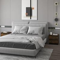 Nachtkastjes 2 st 45x34,5x44,5 cm bewerkt hout gerookt eiken - thumbnail