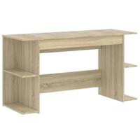 Bureau 140x50x75 cm bewerkt hout sonoma eikenkleurig - thumbnail