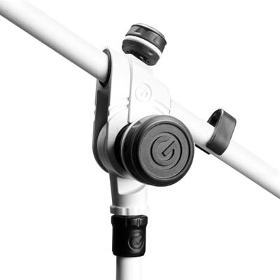 Gravity MS4322W Microfoonstatief met driepoot en telescopische hengel wit - thumbnail