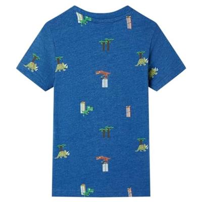 Kindershirt 92 gemleerd donkerblauw Kindershirt 92 gemleerd donkerblauw