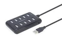 10-poorts USB 2.0 hub, zwart - thumbnail