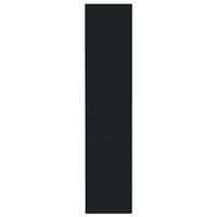 Boekenkast/kamerscherm 80x30x135 cm spaanplaat zwart - thumbnail