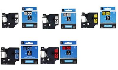 Rillprint compatible D1 tape voor Dymo 45010, 12 mm, zwart op transparant