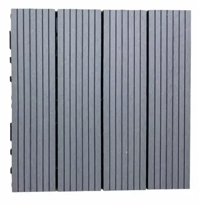 Kunststof tuintegel 30x30x2,4 cm grijs