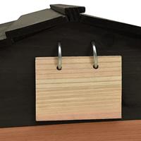 Overkapping voor grasmaaier 78x74x54 cm vurenhout zwart bruin - thumbnail