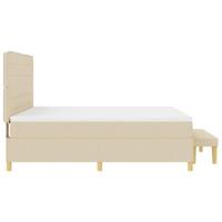 Boxspring bed met matras met hoofdeinde Crème 180 x 200 cm Stof - thumbnail