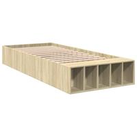 Bedframe bewerkt hout sonoma eikenkleurig 100x200 cm - thumbnail