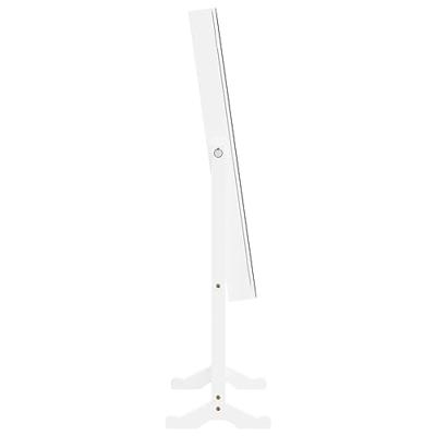 VidaXL Sieradenkast met spiegel met led-verlichting vrijstaand wit VidaXL Sieradenkast met spiegel met led-verlichting vrijstaand wit