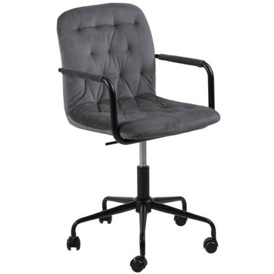 Bendt Bureaustoel 'Anky' Velvet, kleur Grijs Bendt Bureaustoel 'Anky' Velvet, kleur Grijs