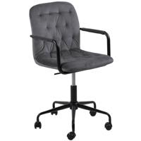 Bendt Bureaustoel 'Anky' Velvet, kleur Grijs - thumbnail