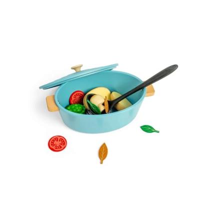 Bigjigs houten stoofpannen speelset, 17dlg.