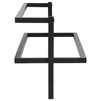 VidaXL Handdoekenrek 95x25x22 cm ijzer zwart - thumbnail