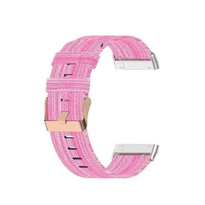 Fitbit Versa 3/4 & Sense 1/2 Canvas nylon bandje - Roze