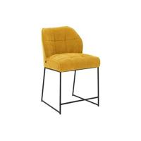 Goossens Counterstoel Ronnie, Counterstoel, zithoogte 65 cm - geel - thumbnail