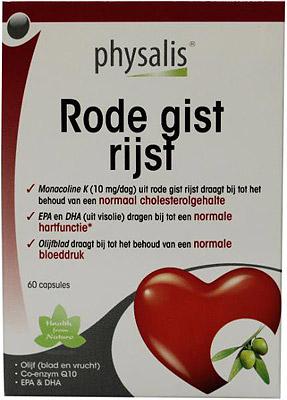 Physalis Rode gist rijst 60 Capsules Physalis Rode gist rijst 60 Capsules