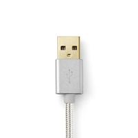 Nedis Premium 8-pins Lightning naar USB-A kabel - USB2.0 - tot 3A / aluminium - 3 meter - thumbnail