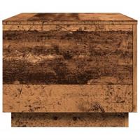 Salontafel met LED-verlichting 90x50x40 cm oud houtkleurig - thumbnail