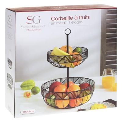 Fruitschaal 5five Simply Smart Zwart Metaal 30 x 30 x 42 cm
