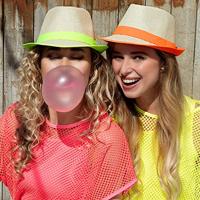 Geel T-shirt Met Visnet Top - thumbnail